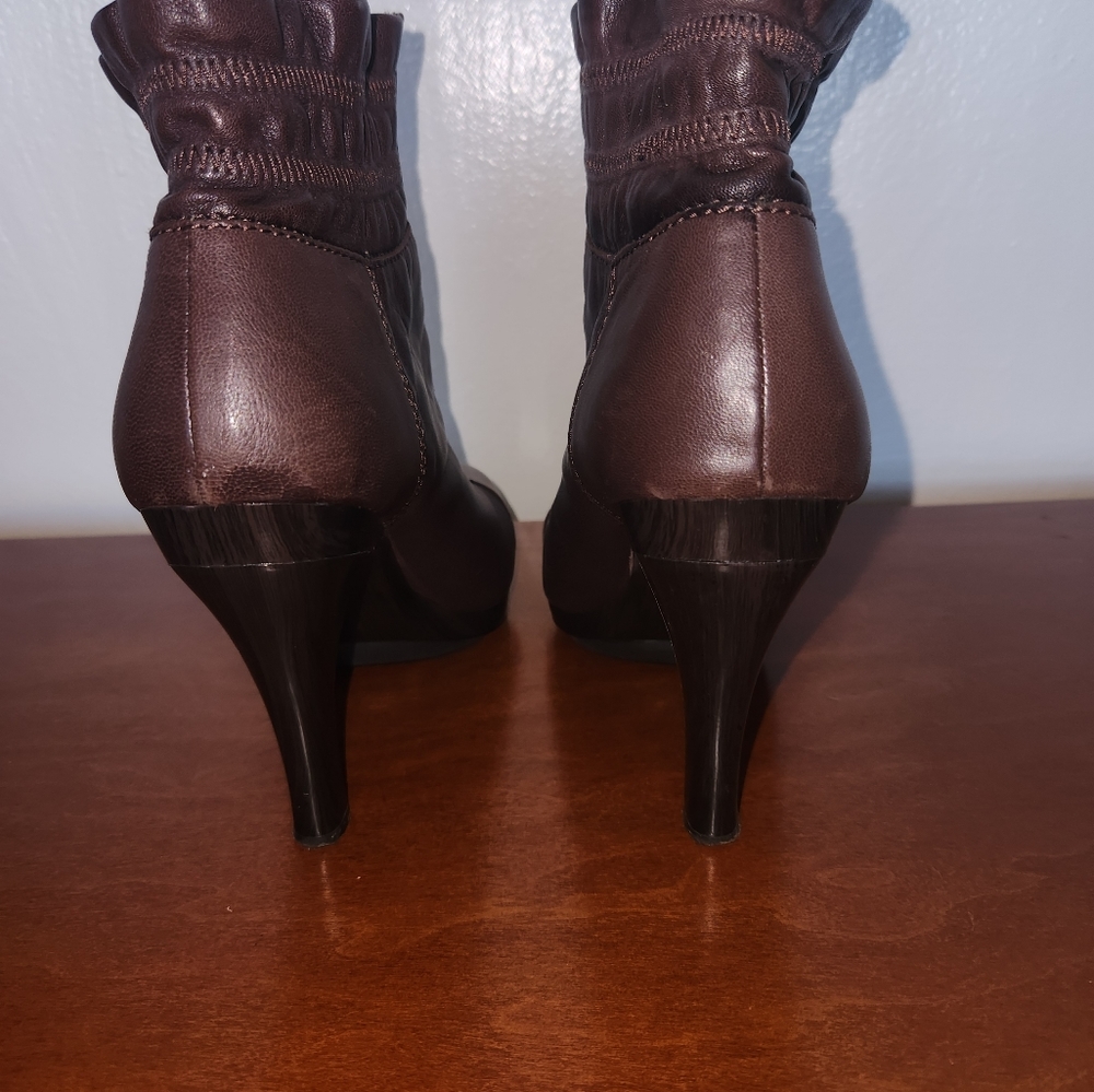 Women's Michael Kors Leather Booties - Picture 3 of 16